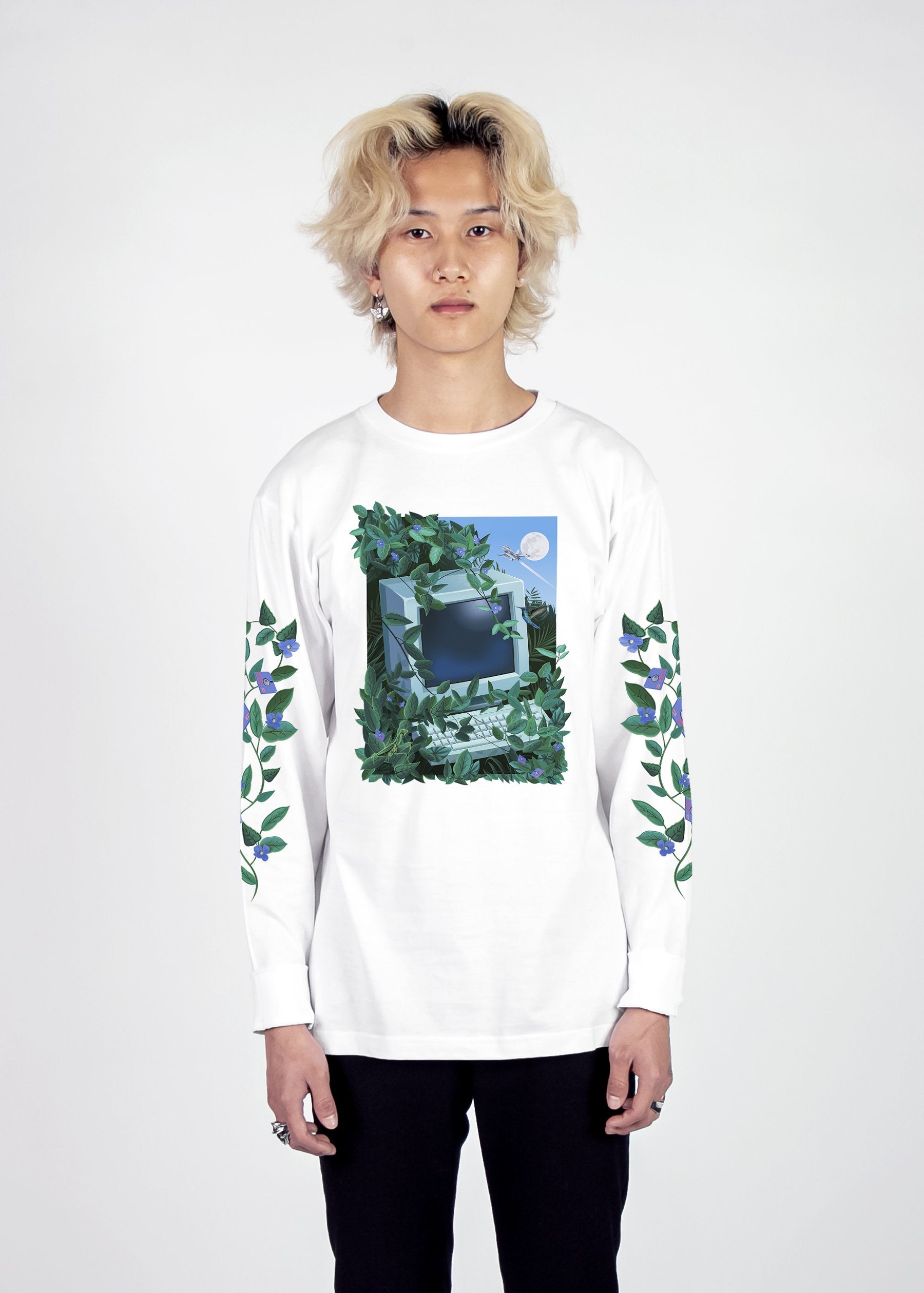 Old Is New Long Sleeve Tee Long Sleeve Graphic Tee DTG White S 