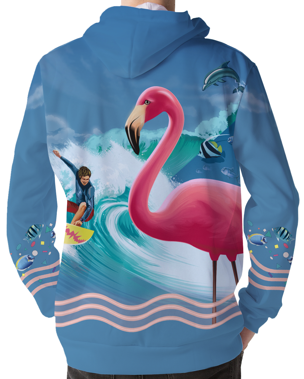 Ride The Wave Hoodie All Over Print Hoodie AOP