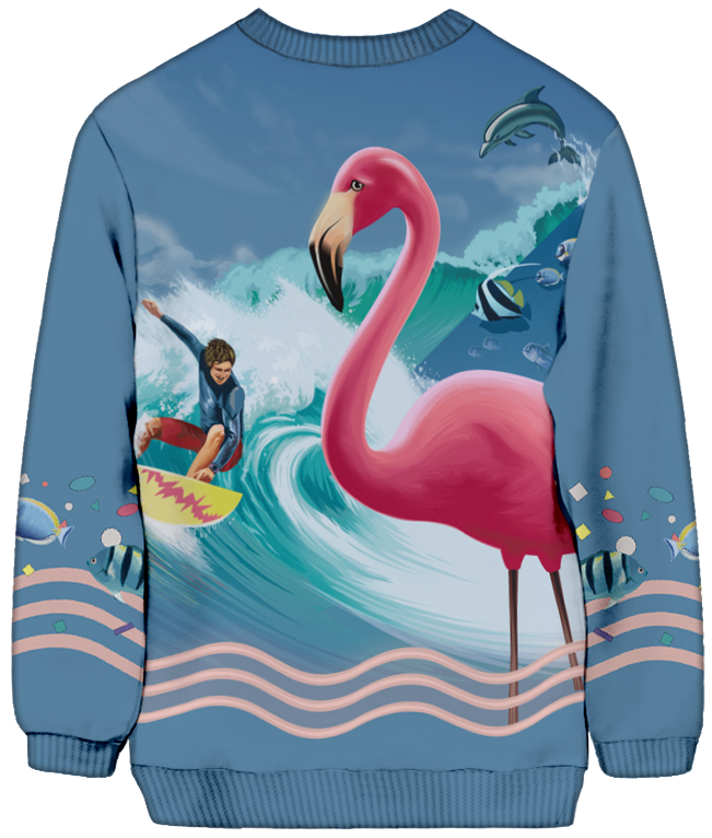 Ride The Wave Sweatshirt All Over Print Sweatshirt AOP 