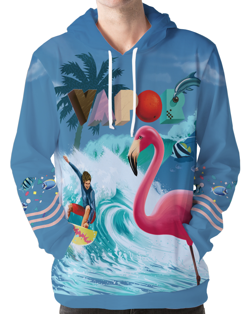 Ride The Wave Hoodie All Over Print Hoodie AOP