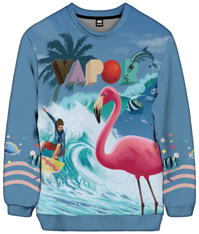 Ride The Wave Sweatshirt All Over Print Sweatshirt AOP 