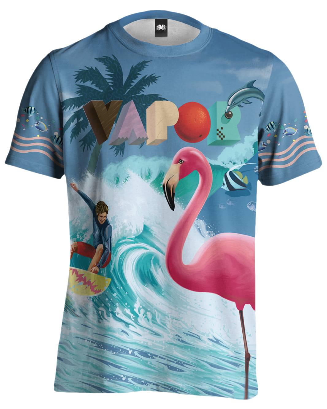 Ride The Wave Tee All Over Print Tee AOP 