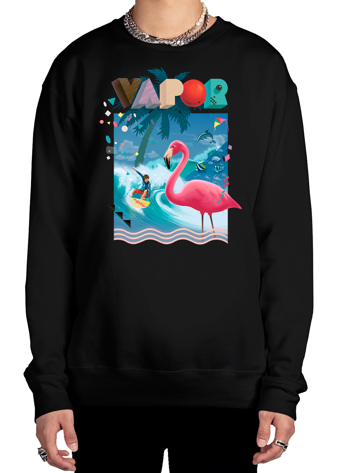 Ride The Wave Sweatshirt Graphic Sweatshirt DTG 