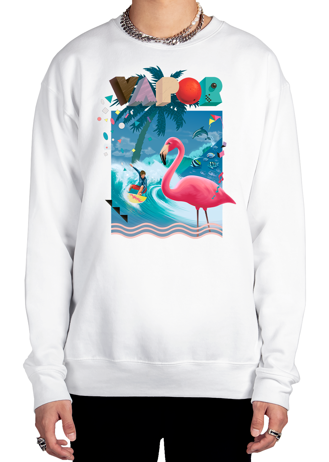 Ride The Wave Sweatshirt Graphic Sweatshirt DTG 