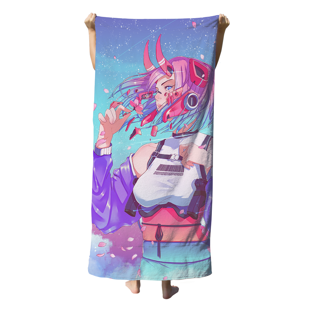 Sakura Oni Beach Towel Towel T6 