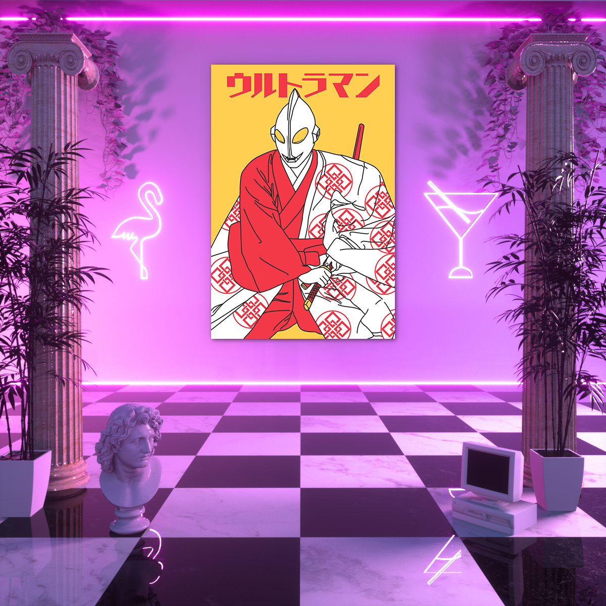 Samurai Ultraman Poster Poster Vapor95 