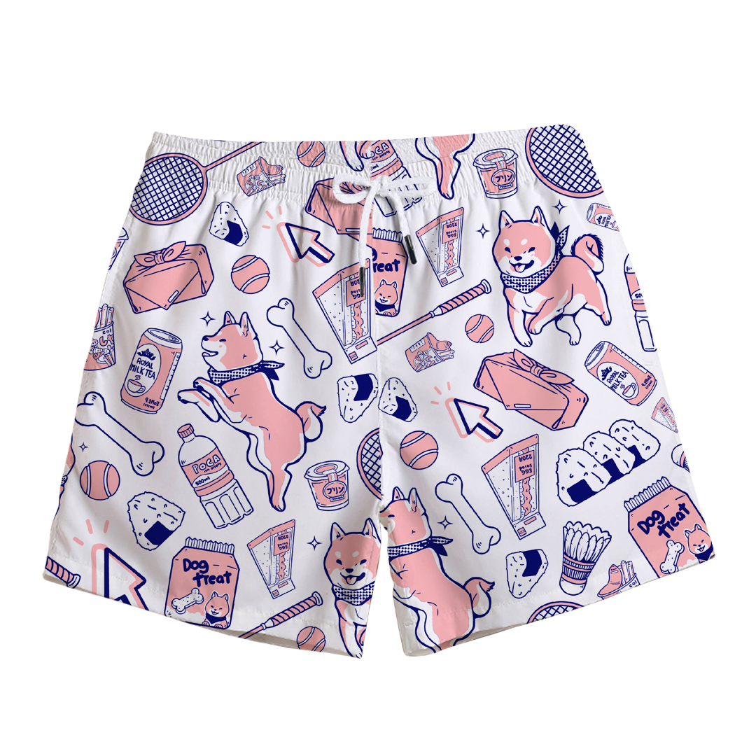 Shiba Picnic Swim Trunks Swim Trunks T6 