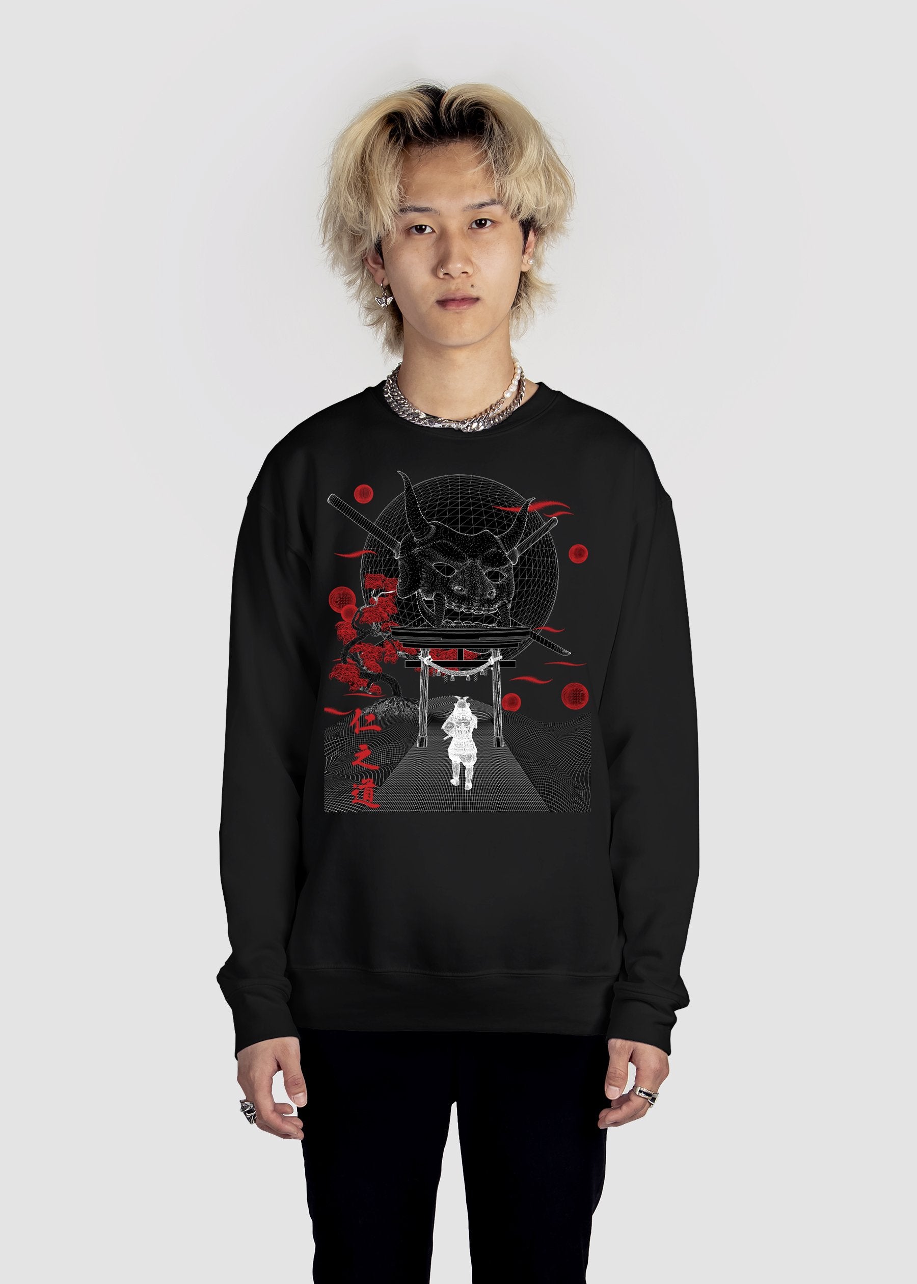 Simulation Shogun Sweatshirt Graphic Sweatshirt DTG Black S 