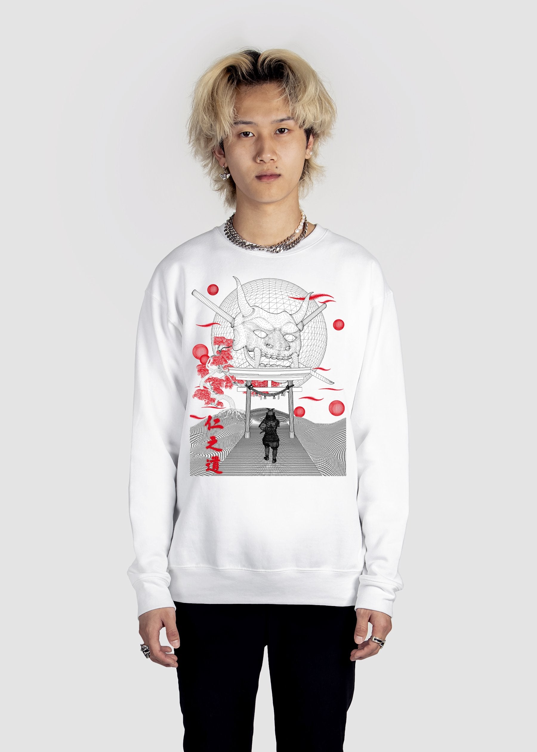 Simulation Shogun Sweatshirt Graphic Sweatshirt DTG White S 