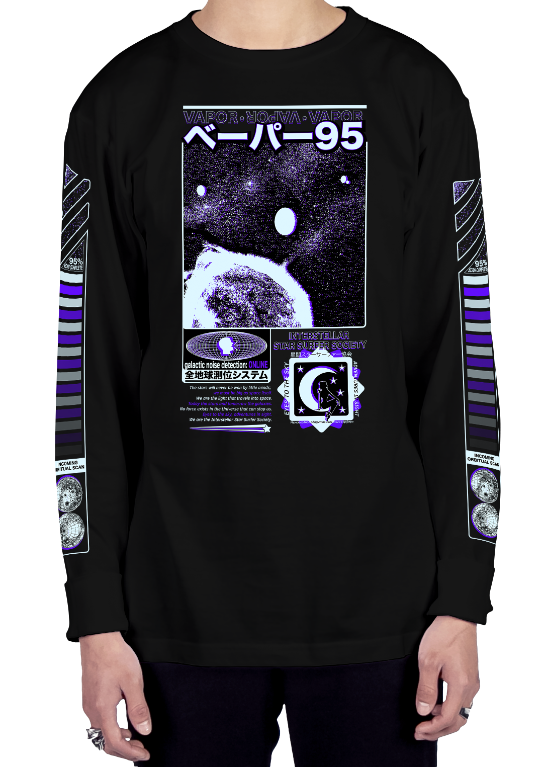 Star Surfer Long Sleeve Tee Long Sleeve Graphic Tee Vapor95