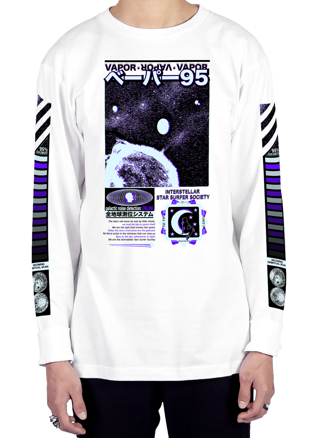 Star Surfer Long Sleeve Tee Long Sleeve Graphic Tee Vapor95