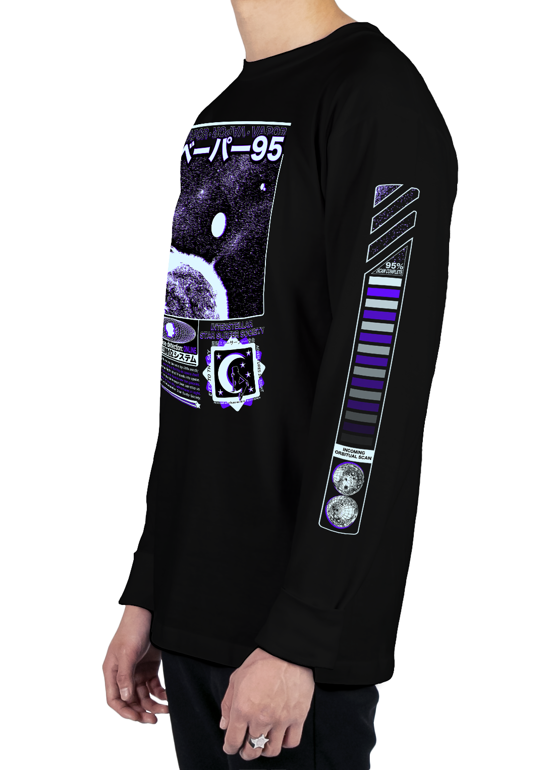 Star Surfer Long Sleeve Tee Long Sleeve Graphic Tee Vapor95