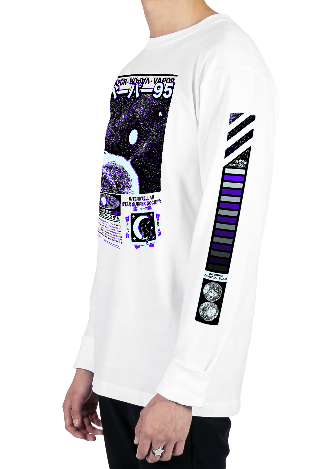 Star Surfer Long Sleeve Tee Long Sleeve Graphic Tee Vapor95