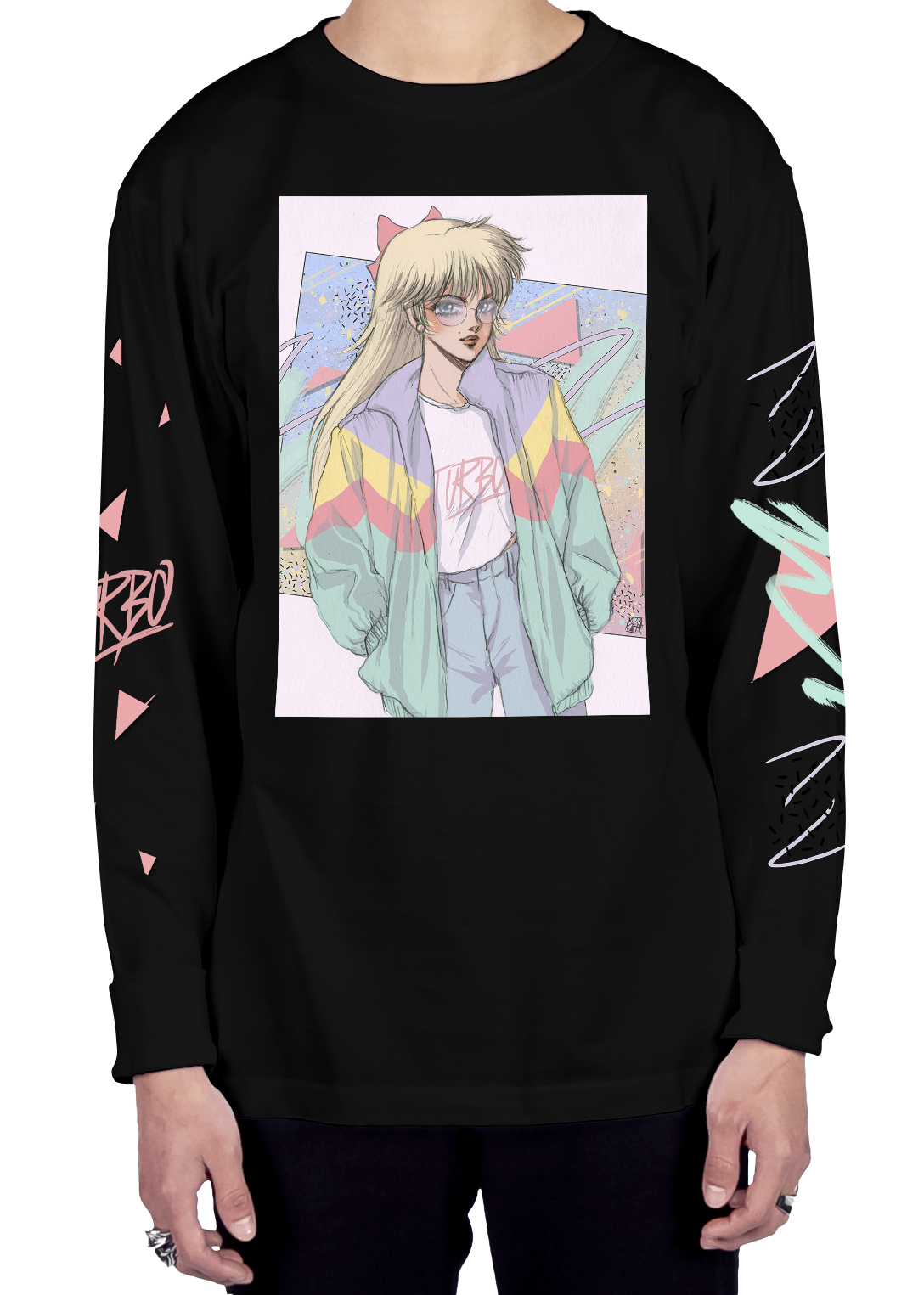 Turbo Babe Long Sleeve Tee Long Sleeve Graphic Tee Vapor95