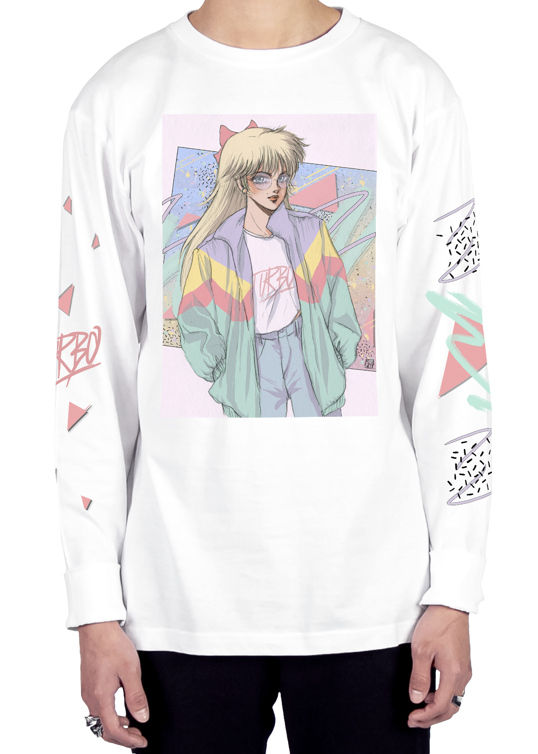 Turbo Babe Long Sleeve Tee Long Sleeve Graphic Tee Vapor95