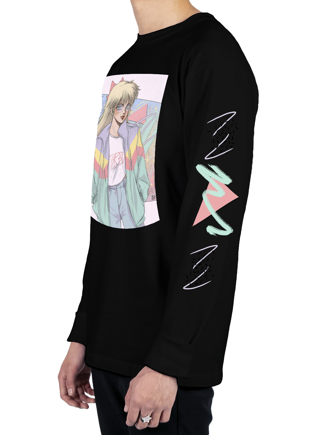 Turbo Babe Long Sleeve Tee Long Sleeve Graphic Tee Vapor95