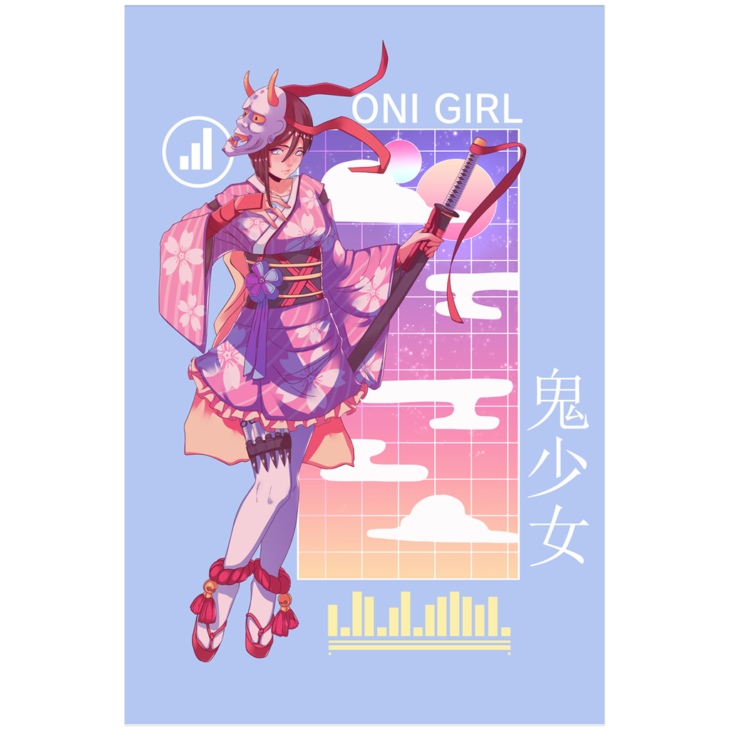 Oni Girl Poster Poster Vapor95 24x36 inch 