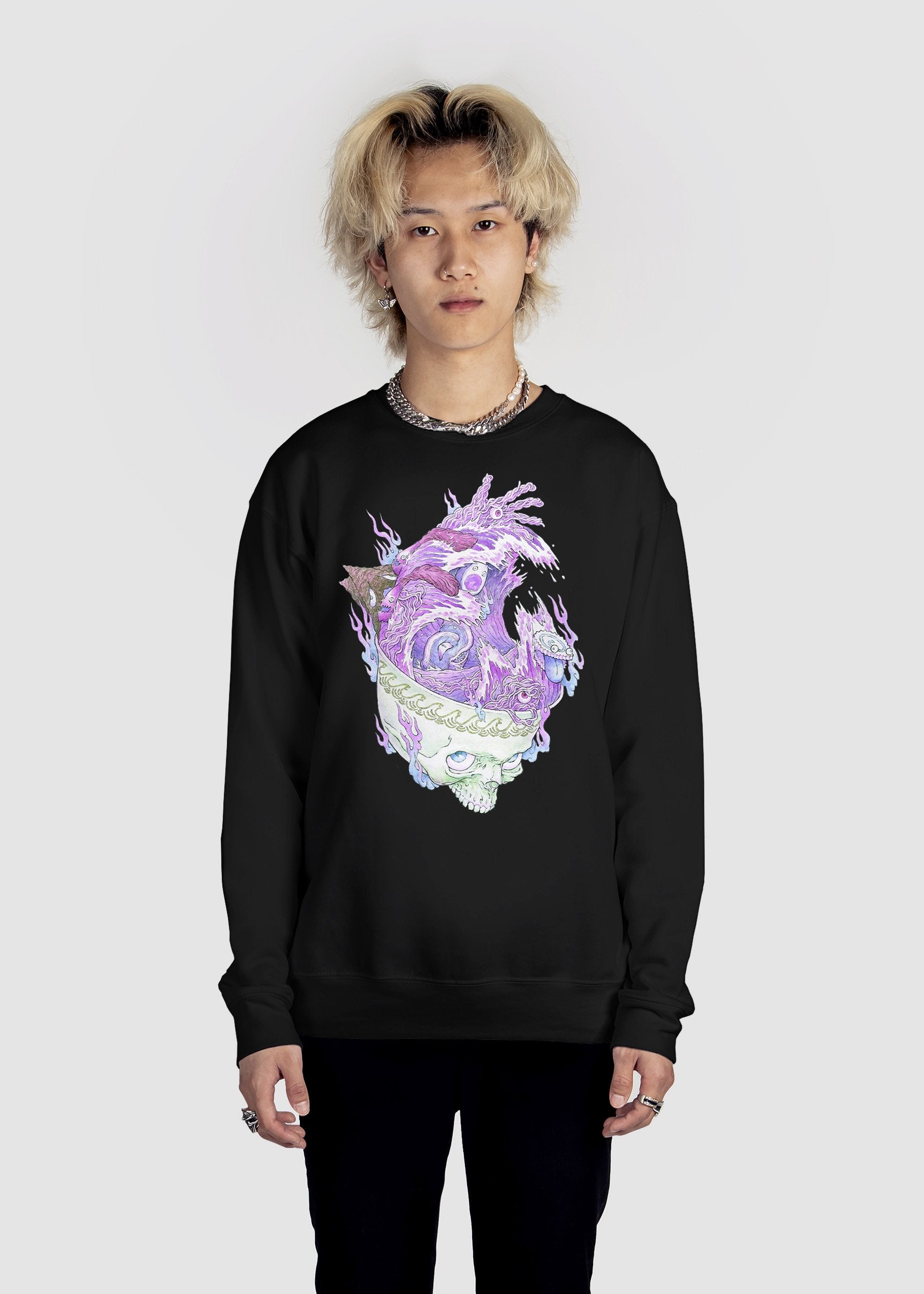 Brain Washed Sweatshirt Graphic Sweatshirt DTG Black S 