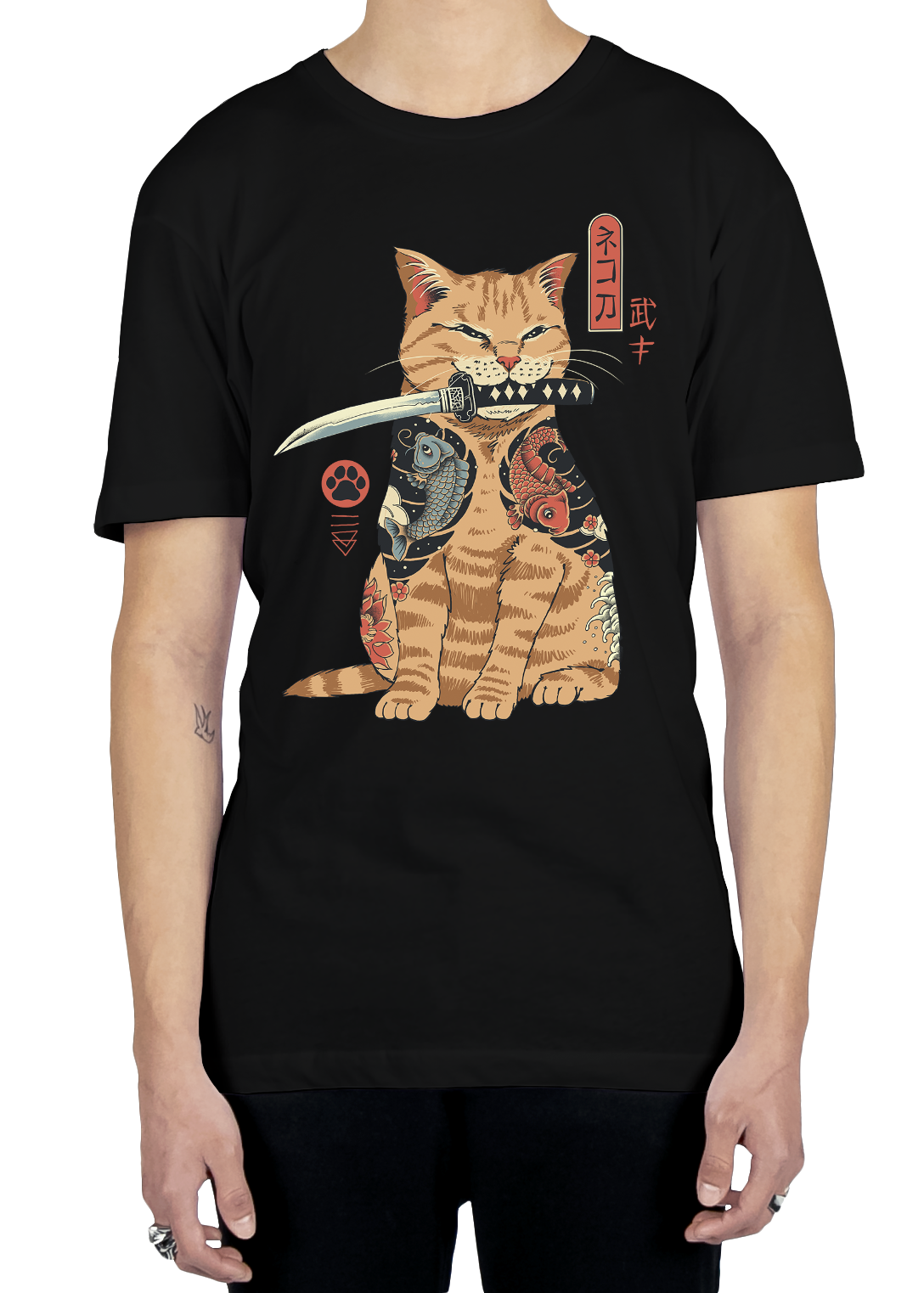 Feline Shogun Tee Graphic Tee Vapor95