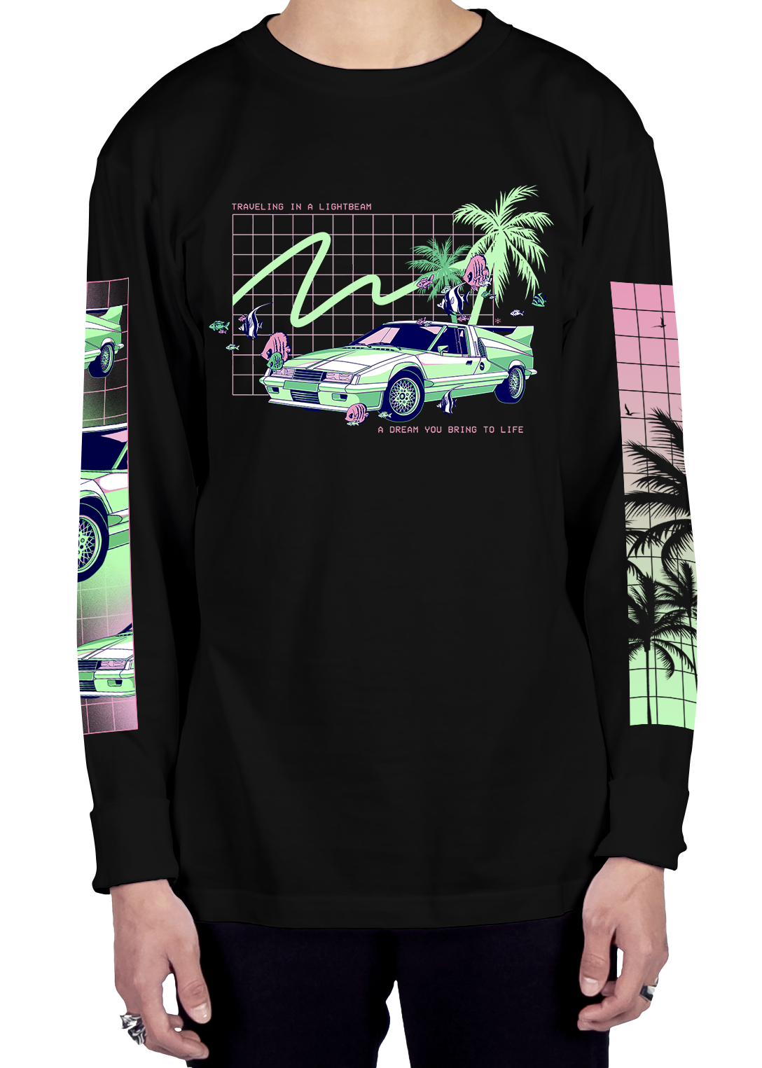 Lightbeam Travel Long Sleeve Tee Long Sleeve Graphic Tee Vapor95