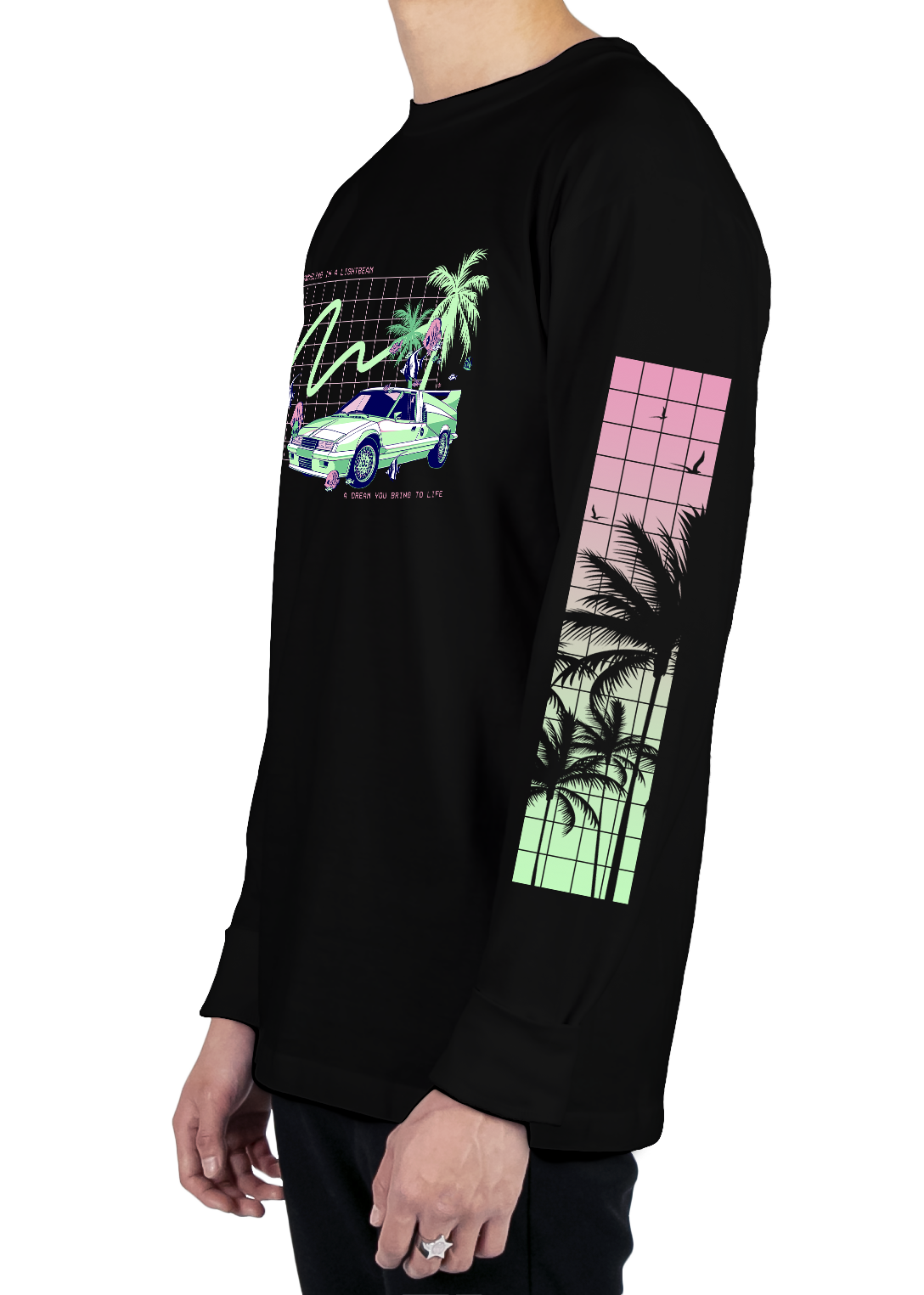 Lightbeam Travel Long Sleeve Tee Long Sleeve Graphic Tee Vapor95