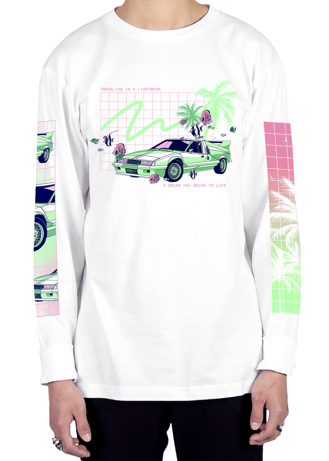 Lightbeam Travel Long Sleeve Tee Long Sleeve Graphic Tee Vapor95