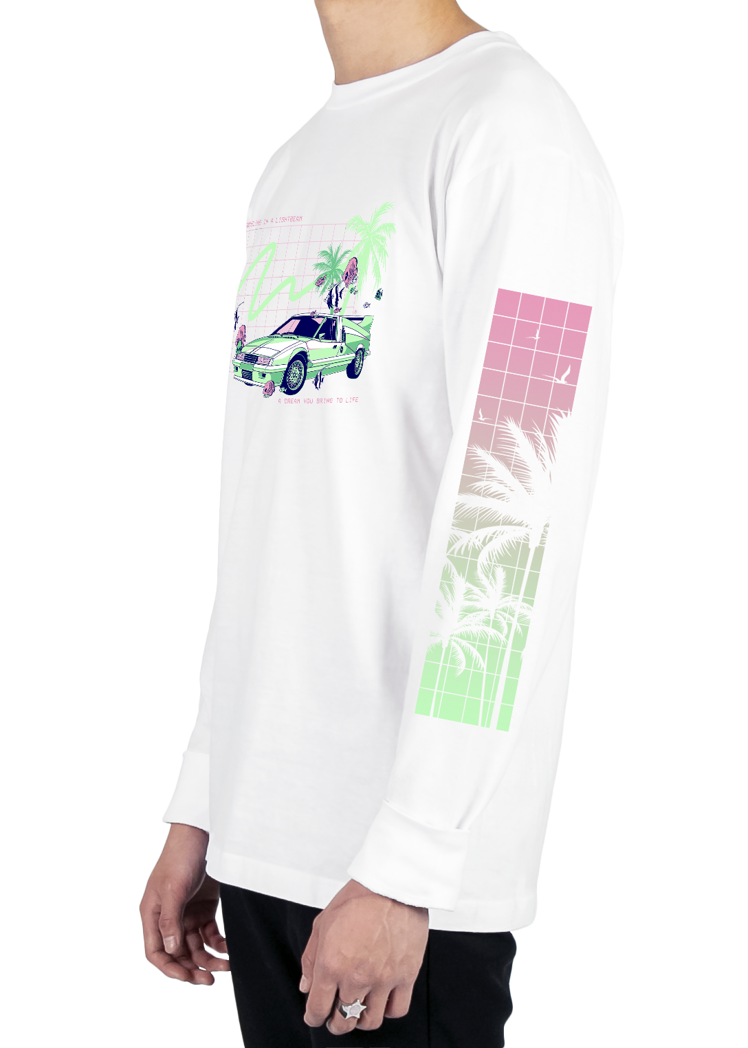 Lightbeam Travel Long Sleeve Tee Long Sleeve Graphic Tee Vapor95