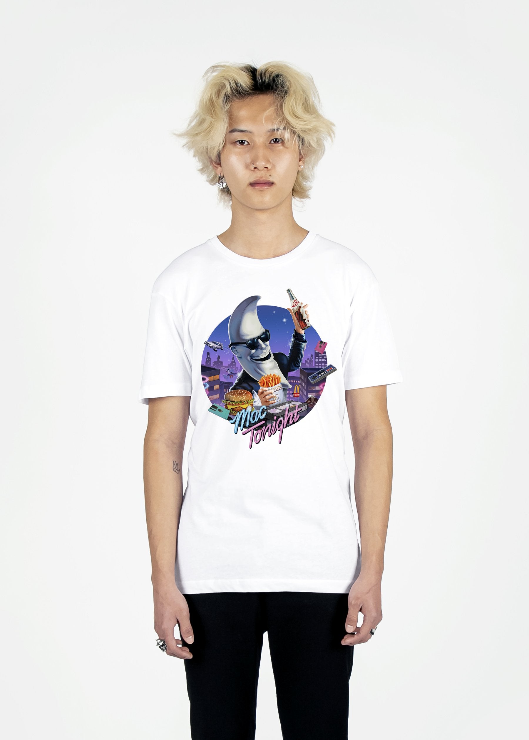 Mac Tonight Tee Graphic Tee Vapor95 White S