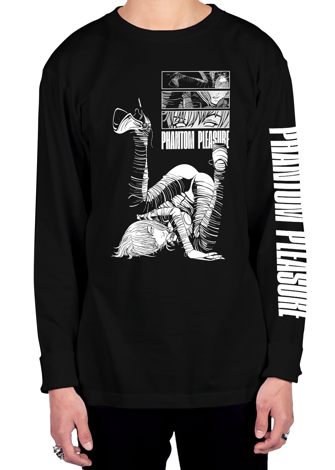 Phantom Pleasure Long Sleeve Tee Long Sleeve Graphic Tee DTG 