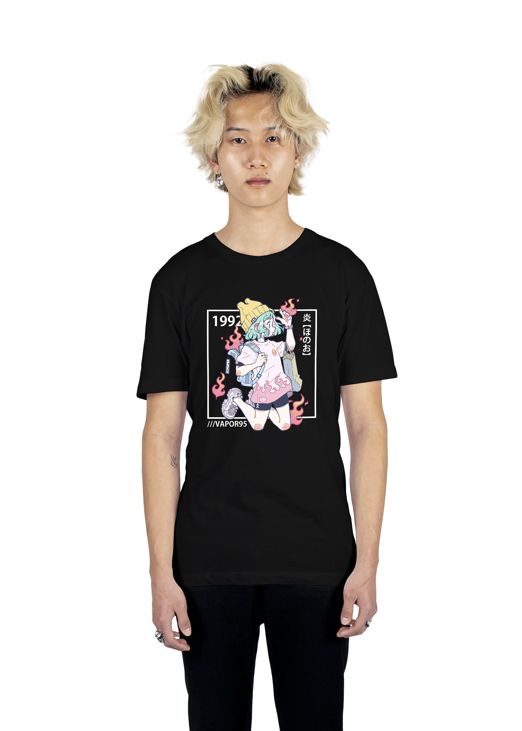Playing With Fire Tee Graphic Tee DTG Black S