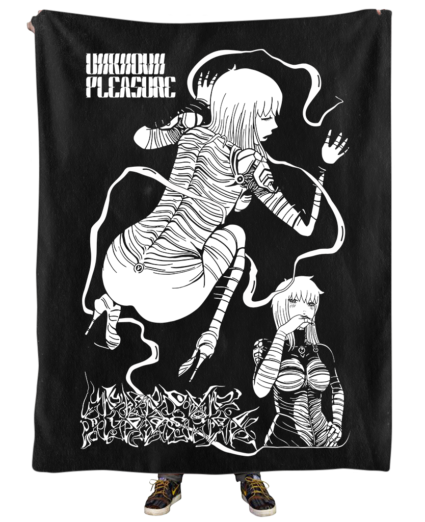Unknown Pleasure Blanket Blanket T6 50" x 60" Microfleece Black