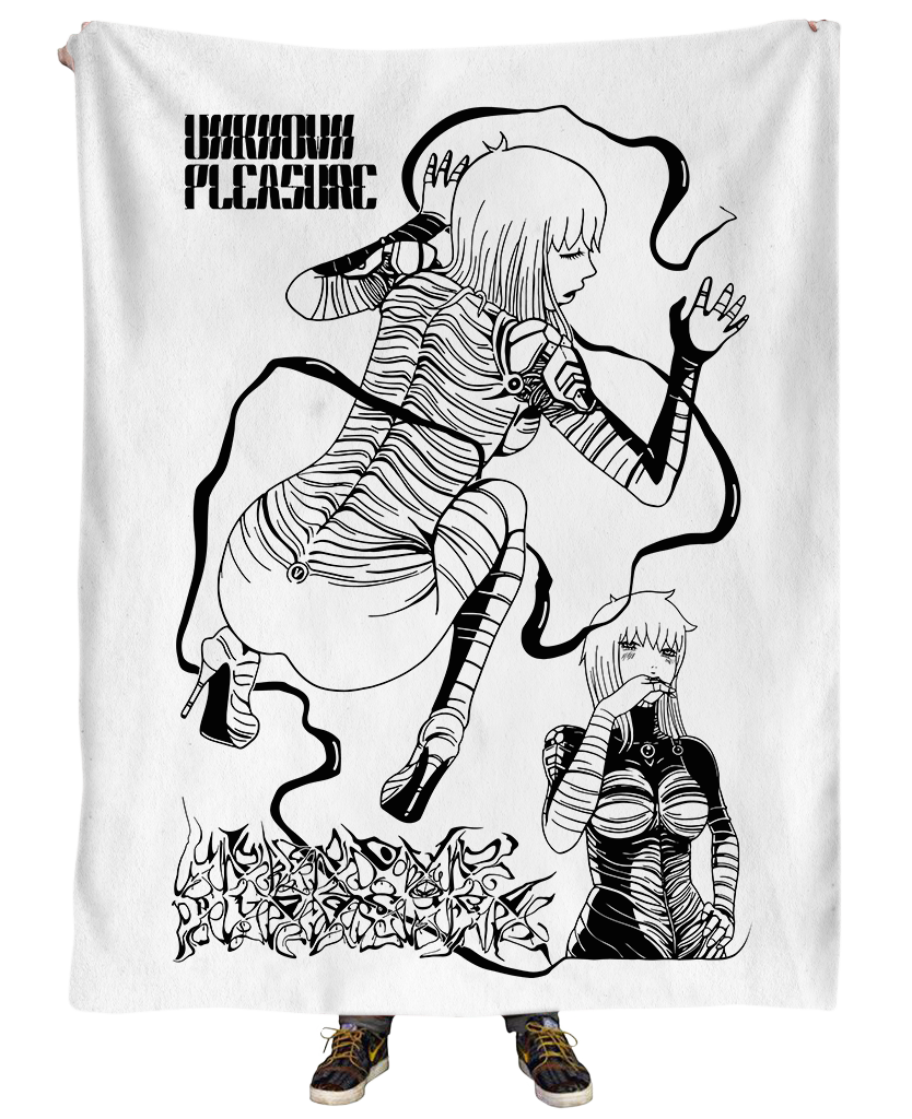 Unknown Pleasure Blanket Blanket T6 50" x 60" Microfleece White