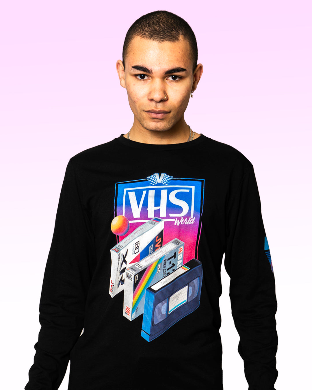 VHS World Long Sleeve Tee